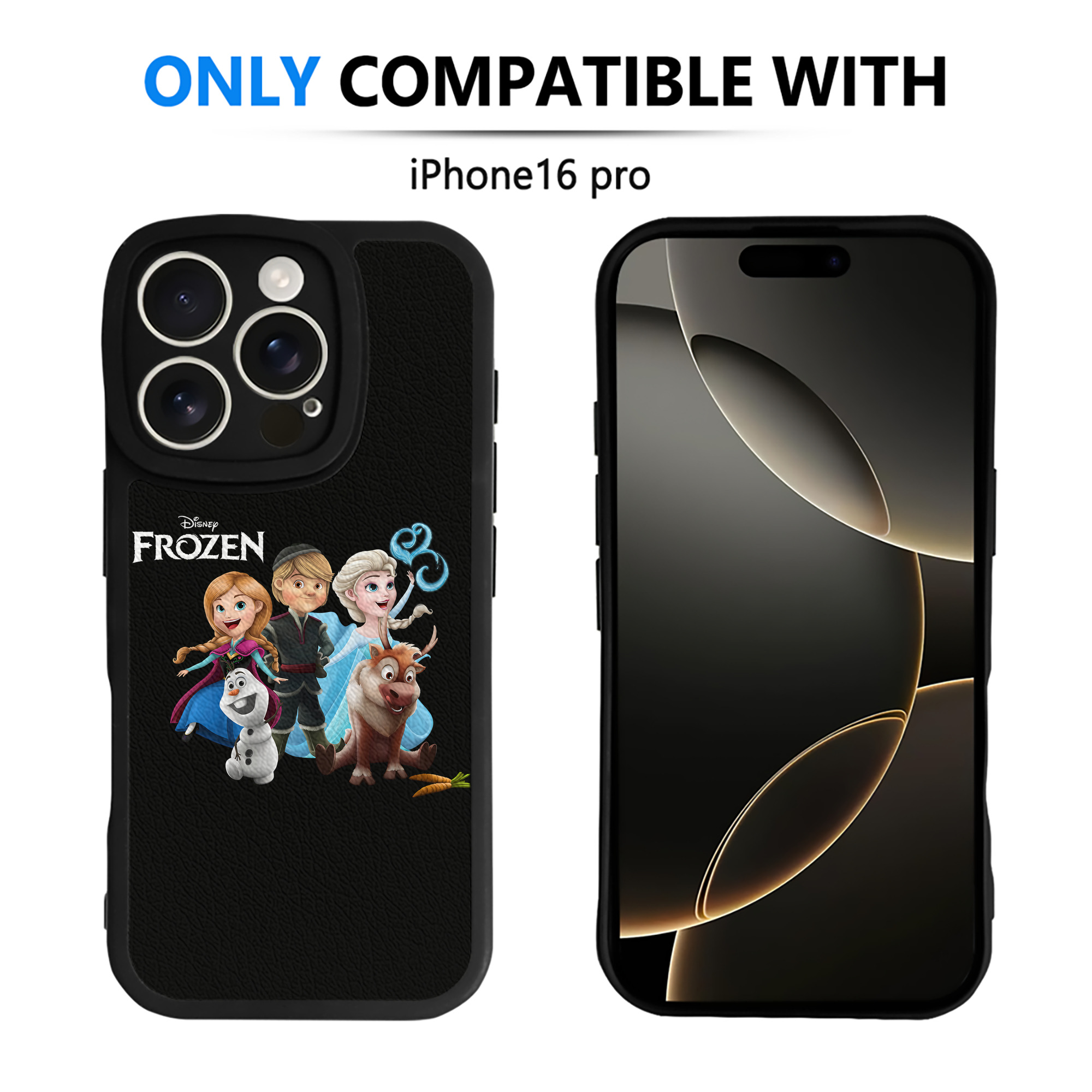 （画像用） アナと雪の女王 アンナ エルサ Frozen Anna Elsa 【iPhone 16シリーズ対応】シリコンスマホケース（レザー調） 材質：シリコン